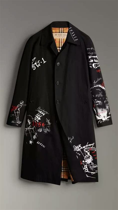 sketch print car coat burberry|Burberry Limited.